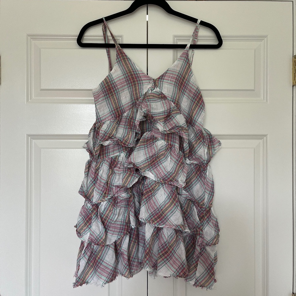 2000s plaid mini dress